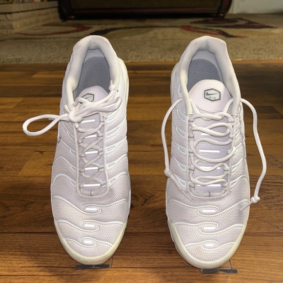 Men’s Nike Air Max Plus White Tennis Shoes • Size 12 • Good Condition No Box - Picture 4 of 13